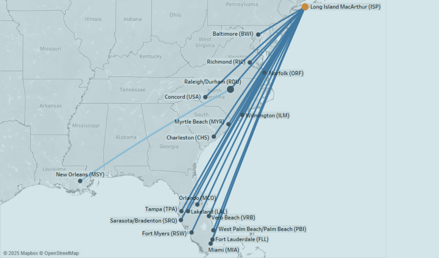 isp all destinations map 2025