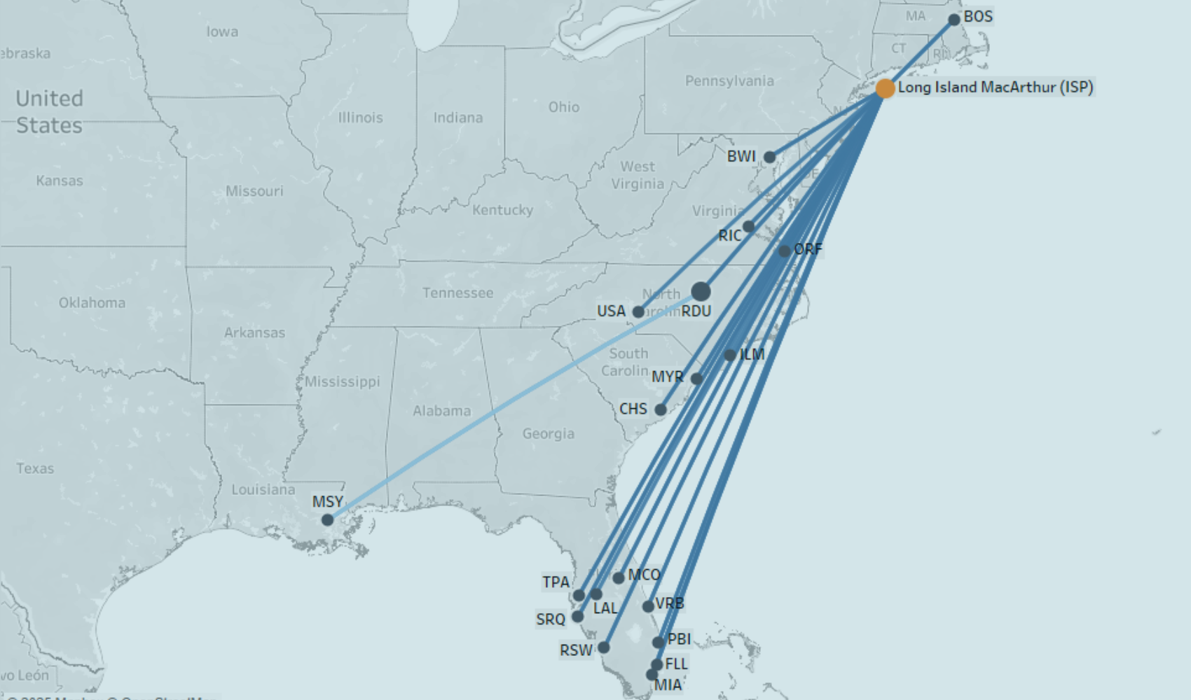 isp all destinations map 2025