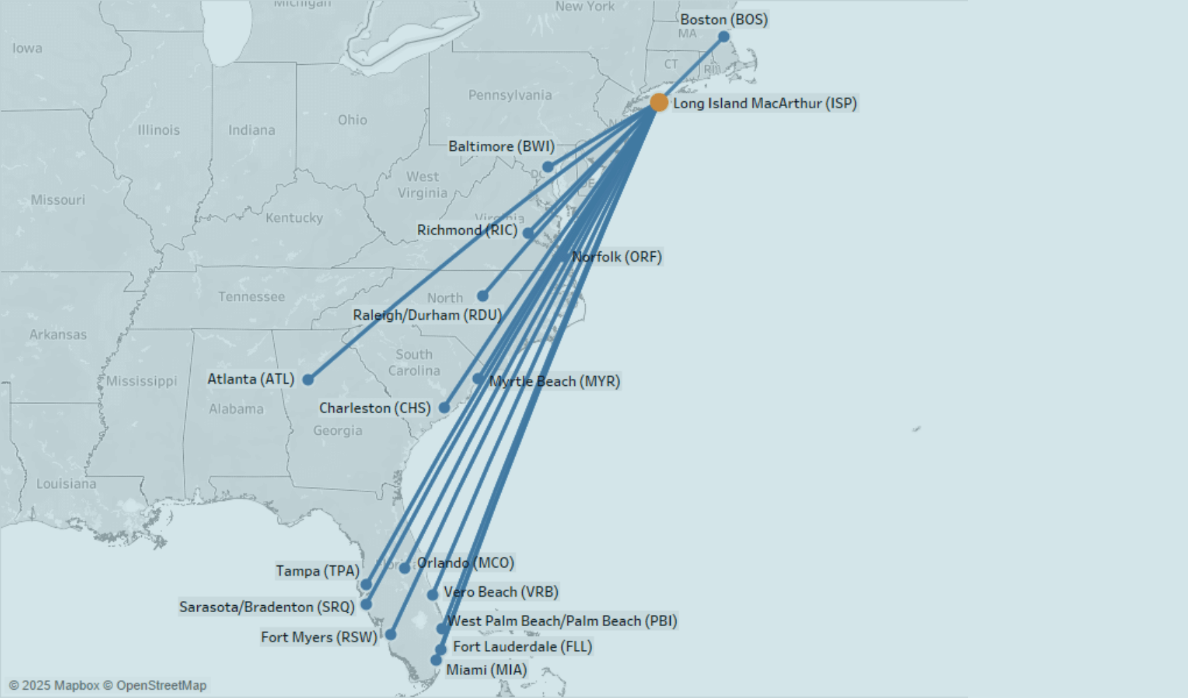 isp isp all destinations map 2025